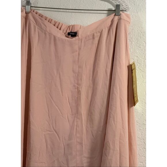 Roaman's Maxi Skirt Size 24 24W Pink Elastic Waist Lined Pull On New - Picture 2 of 3